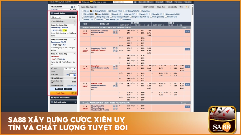 Sa88 xây dựng cược xiên uy tín và chất lượng tuyệt đối
